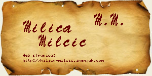 Milica Milčić vizit kartica